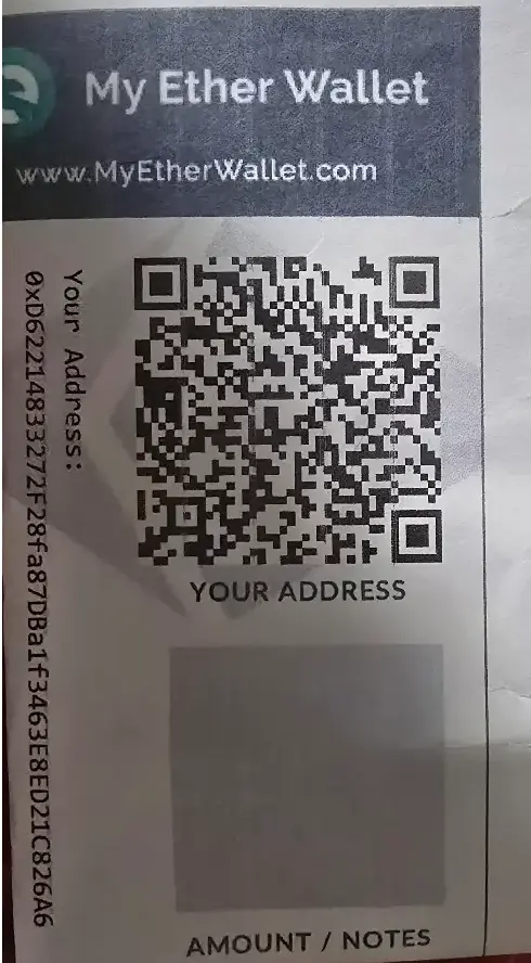 Ethereum Paper Wallet with Balance (0.175 ETH)